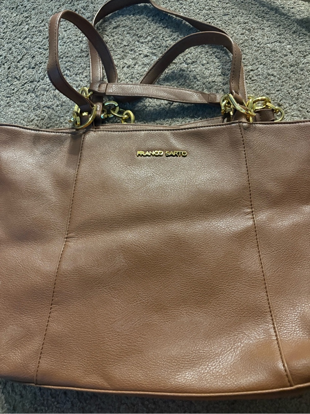 Franco Sarto Brown Leather Tote Bag